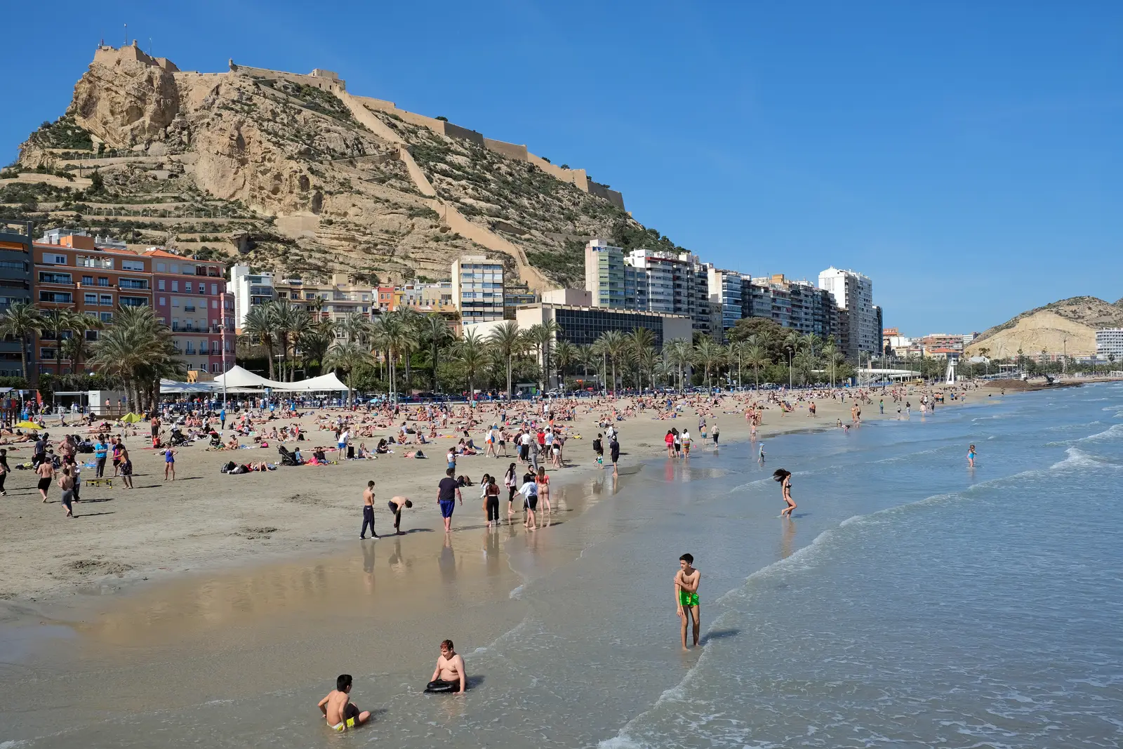 Playa del Postiguet i centrala Alicante