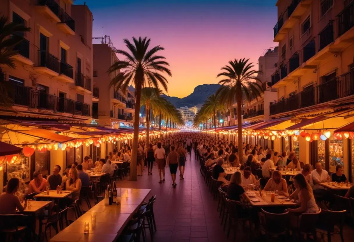 Nattliv i Alicante illustration