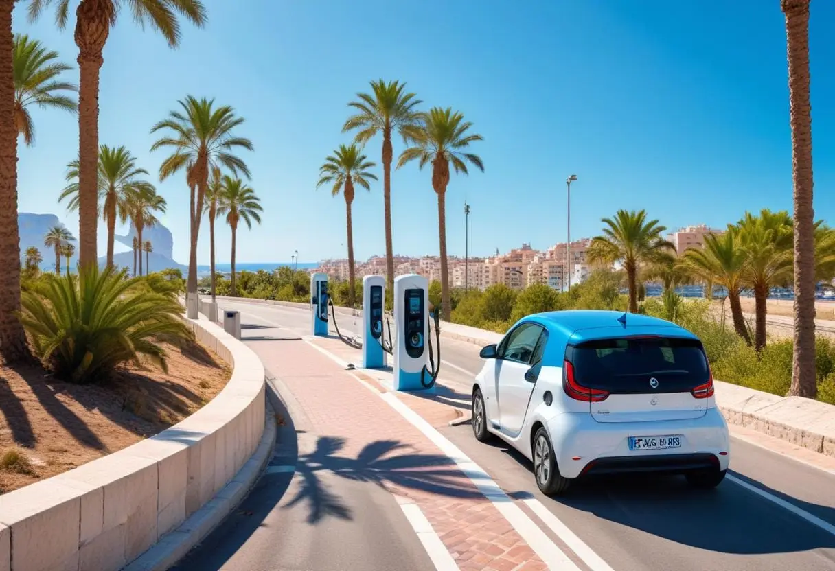 Upptäck elbilar och laddstationer i Alicante! illustration